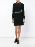 sequinned star collar knit dress