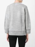 cropped marled detail sweatshirt