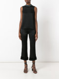 flared cropped trousers