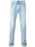 gold-tone piping skinny jeans