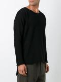 raw edge tail hem jumper