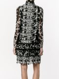 floral macramé mini dress