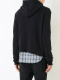 raw edge hoodie