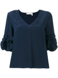 frilled sleeve top