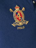 multi patched polo shirt 