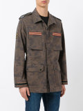 embroidered trim field jacket 