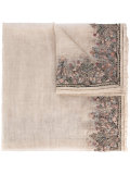 floral embroidered scarf