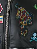 badge appliqués bomber jacket