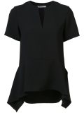 draped hem top 