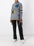 hand-knitted embroidered jumper