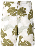 palm print pocket shorts