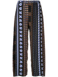 Aztec print cropped trousers