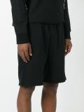numbers print sweat shorts