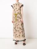 floral embroidery long dress