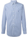button-down striped shirt