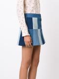buttoned A-line skirt