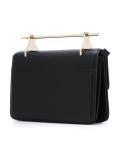 metallic handle shoulder bag