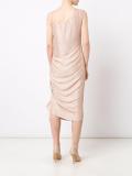 asymmetric shoulder mid dress