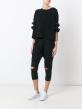 slashed sleeve T-shirt