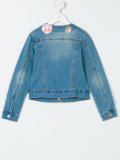 embroidered flower denim jacket 