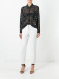 polka dot sheer shirt 