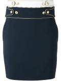 buttoned waist detail skirt