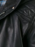 hooded leather jacket 