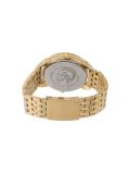 round yellow detailing analog watch