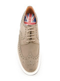 striped heel derby shoes