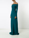 bardot long sleeve gown 