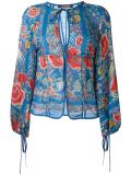 printed peasant blouse 