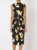 floral midi sheath dress