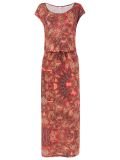 abstract print long dress