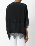 lace detail buttoned blouse