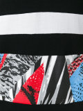 multi-print polo top