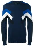 geometric intarsia knit jumper