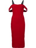 off-shoulders fitted dress