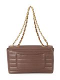 quilted double chain shoulder bag