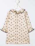 polka dot flocked dress 
