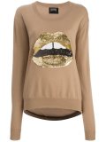 'gold lips' sweater