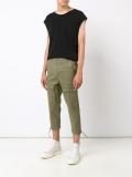 camo cropped trousers