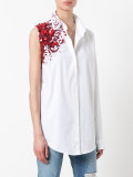 Crash embellished asymmetric shirt