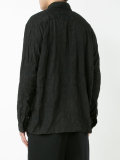 tonal splatter print shirt