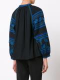 jacquard sleeve blouse