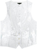 buttoned deep neck vest