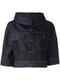 three-quarters cropped denim jacket