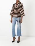 embellished striped trench