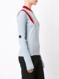 colour block ribbed jumper
