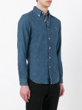 slim-fit denim shirt
