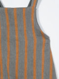 striped dungarees